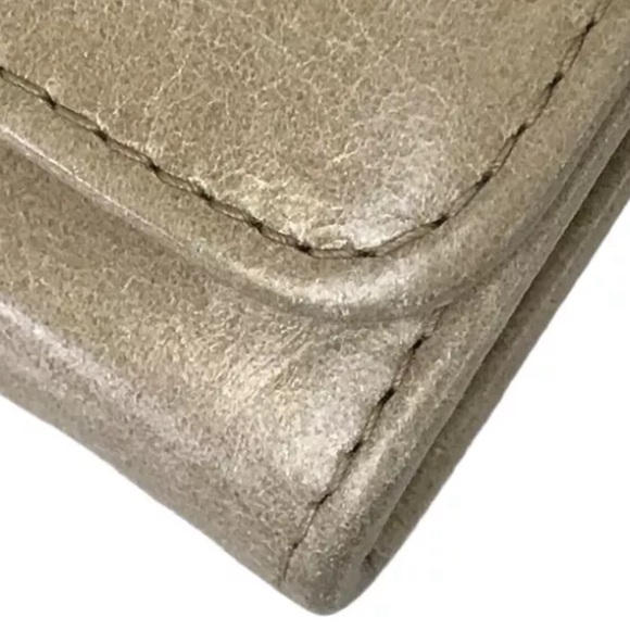 MIU MIU Wallet Long Wallet Matelasse Round Zipper Beige Leather - Picture 13 of 14